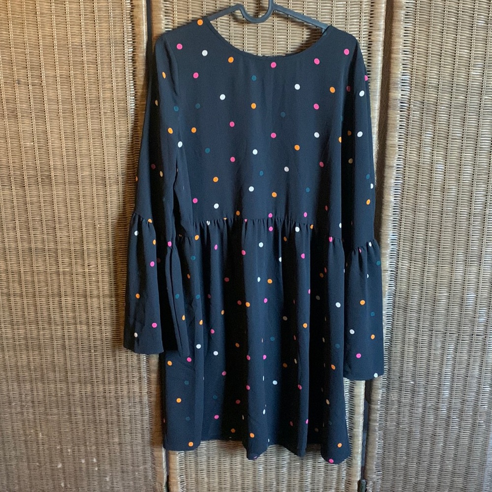 ASOS Bell sleeve polka dot dress size 10